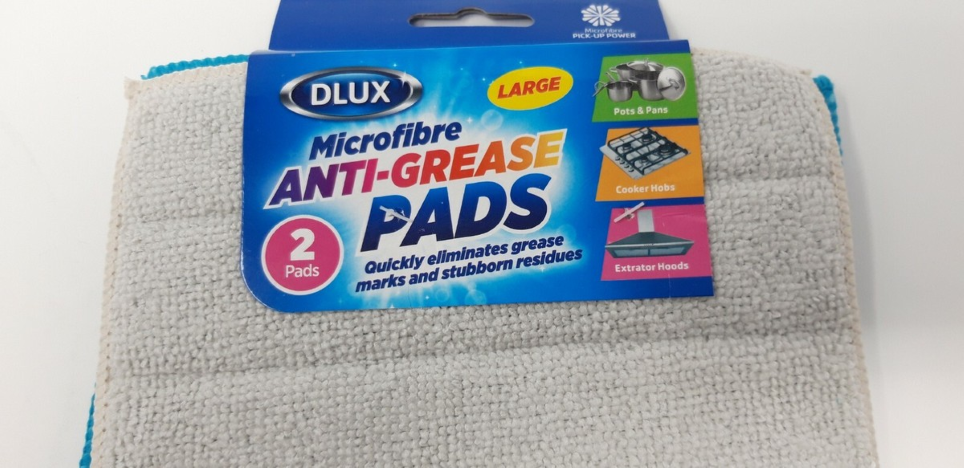 DLUX MICROFIBRE ANTI-GREASE PADS 2PK